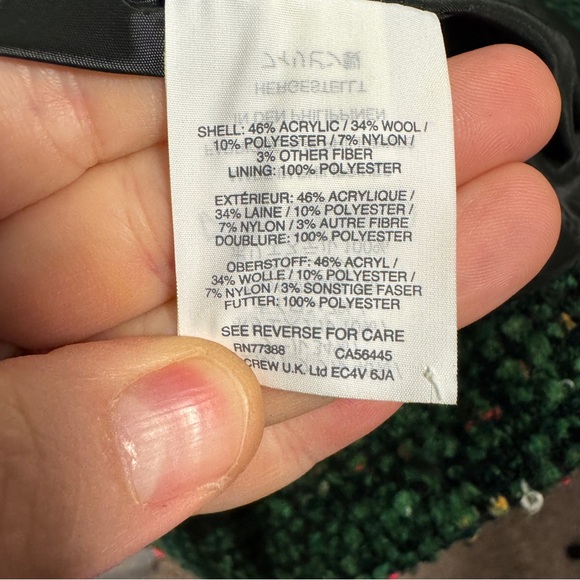 J. Crew DaphneTopcoat Italian Tweed Wool Green - Picture 12 of 12